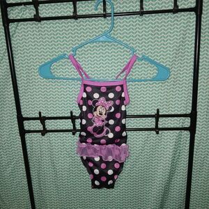 Disney Minnie Mouse Polka Dot One Piece - Black and Pink